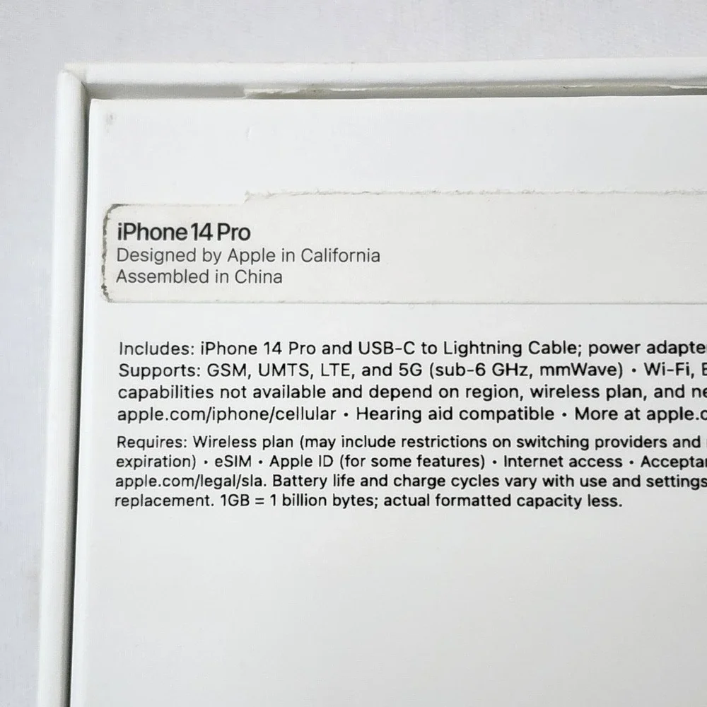 Apple iPhone 14 PRO Empty Box ONLY